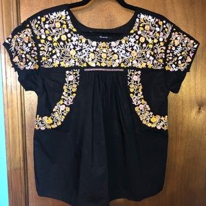 GORGEOUS embroidered springtime madewell blouse